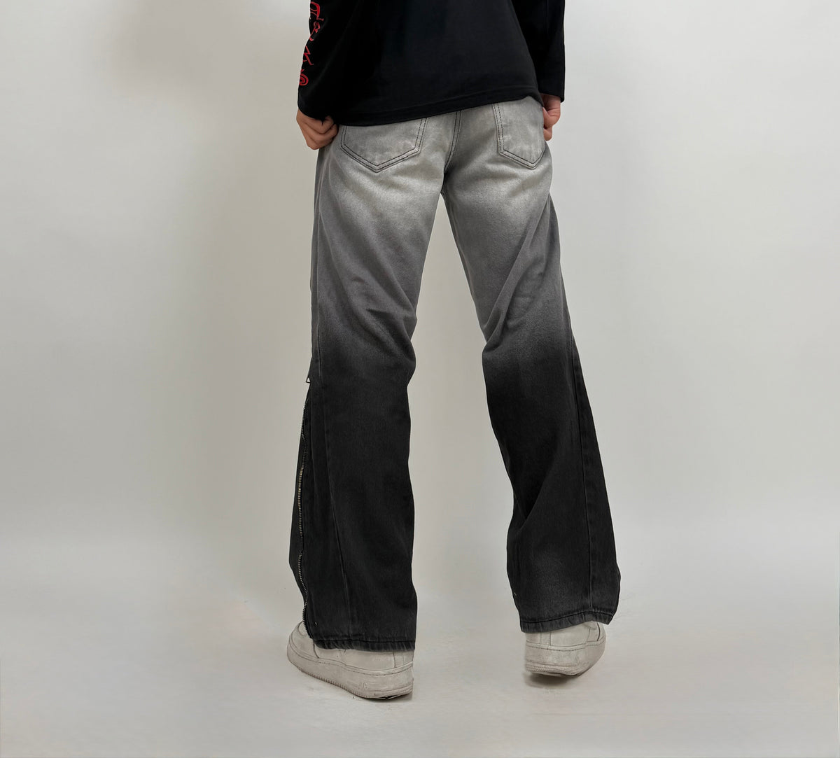 JEANS FLARE ZIP-244