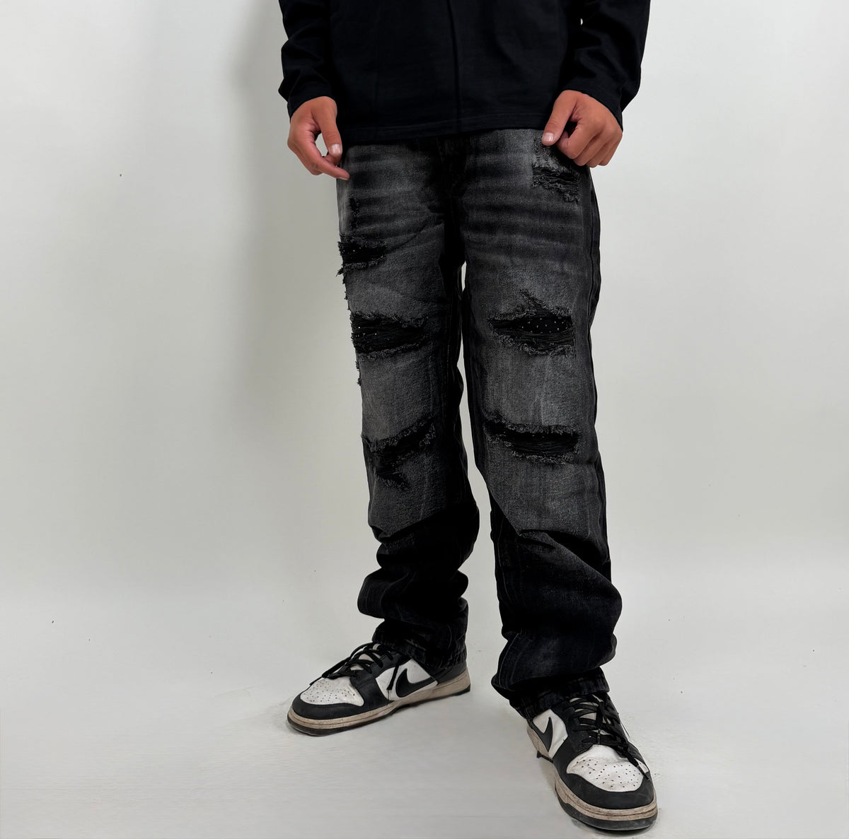 JEANS RIPPED SHADOW E-754